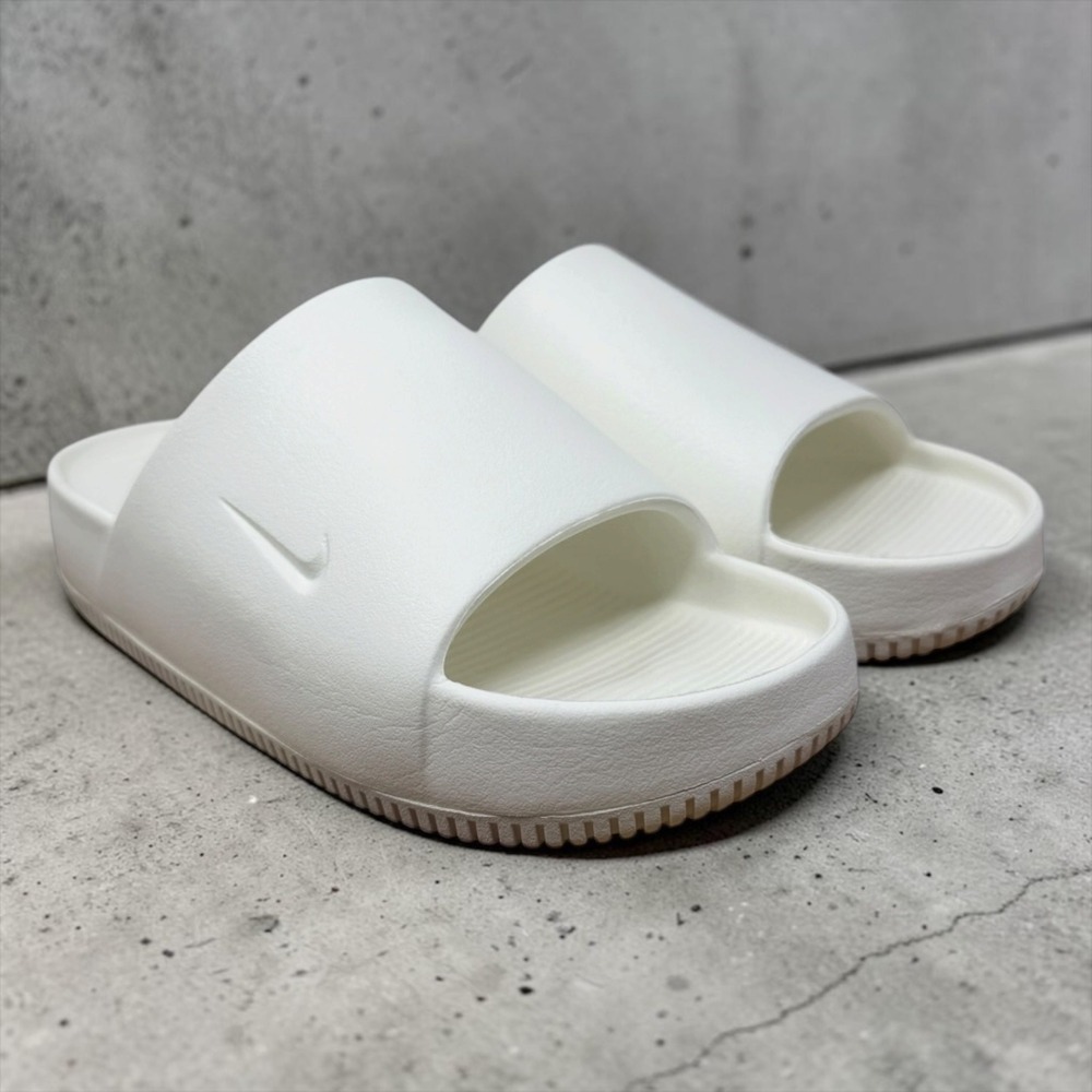 Nike Calm Slide Women 8 White Platform Slip On Sandal DX4816-100